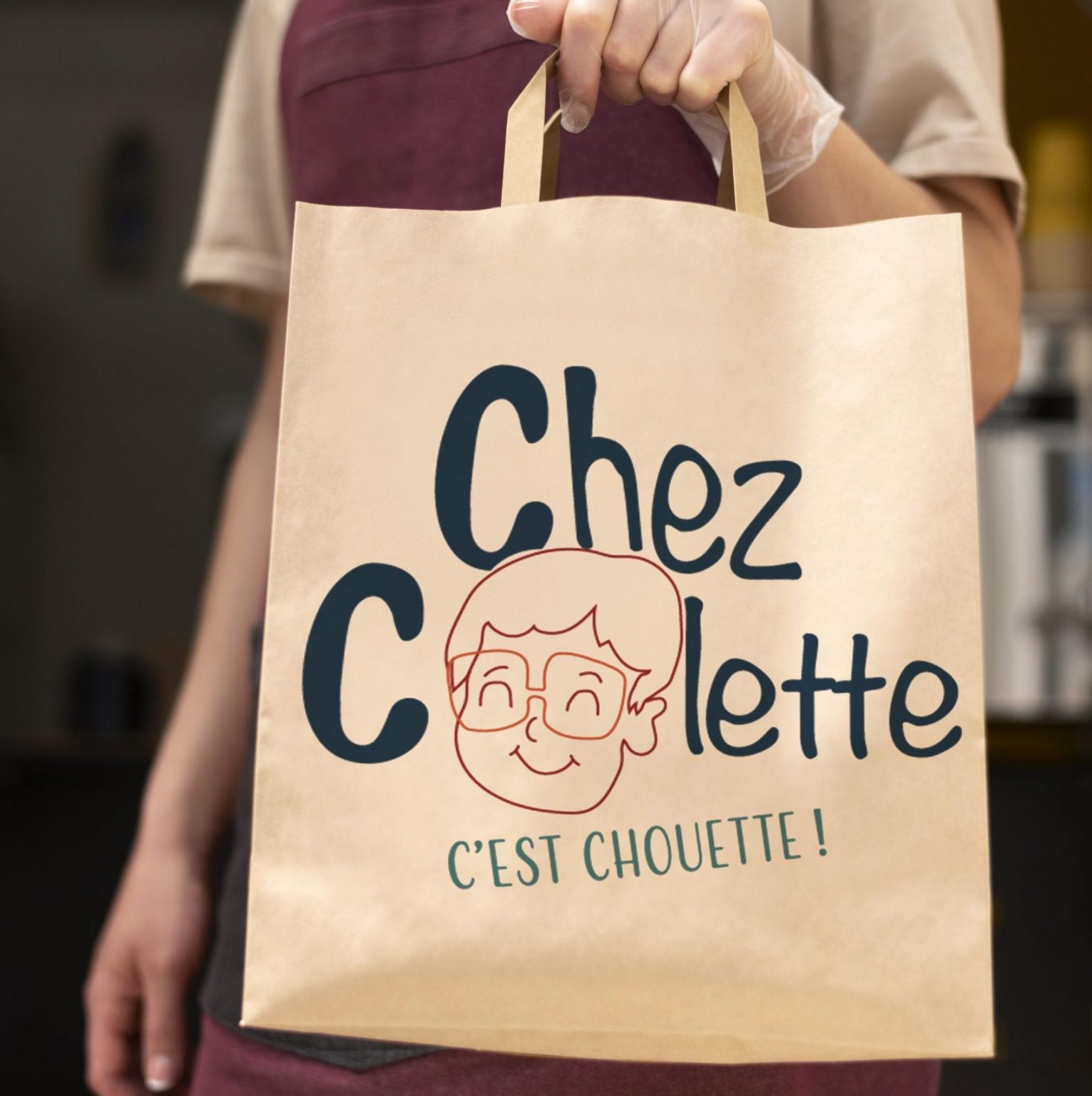 Mockup créer pour un restaurant fictif chez Colette c'est chouette créer par l'agence com'postelle
