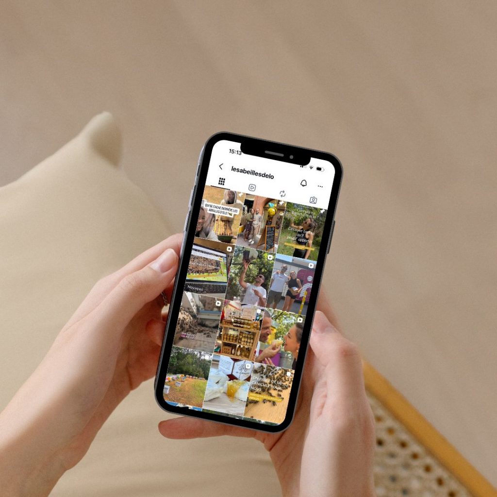Feed instagram de l'entreprise de Elodie Ducas les abeilles d'Elo créer par l'agence com'postelle dans le service gestion des réseaux sociaux