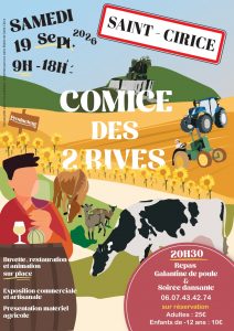 affiche du comice agricole des deux rives créer par l'agence com'postelle
