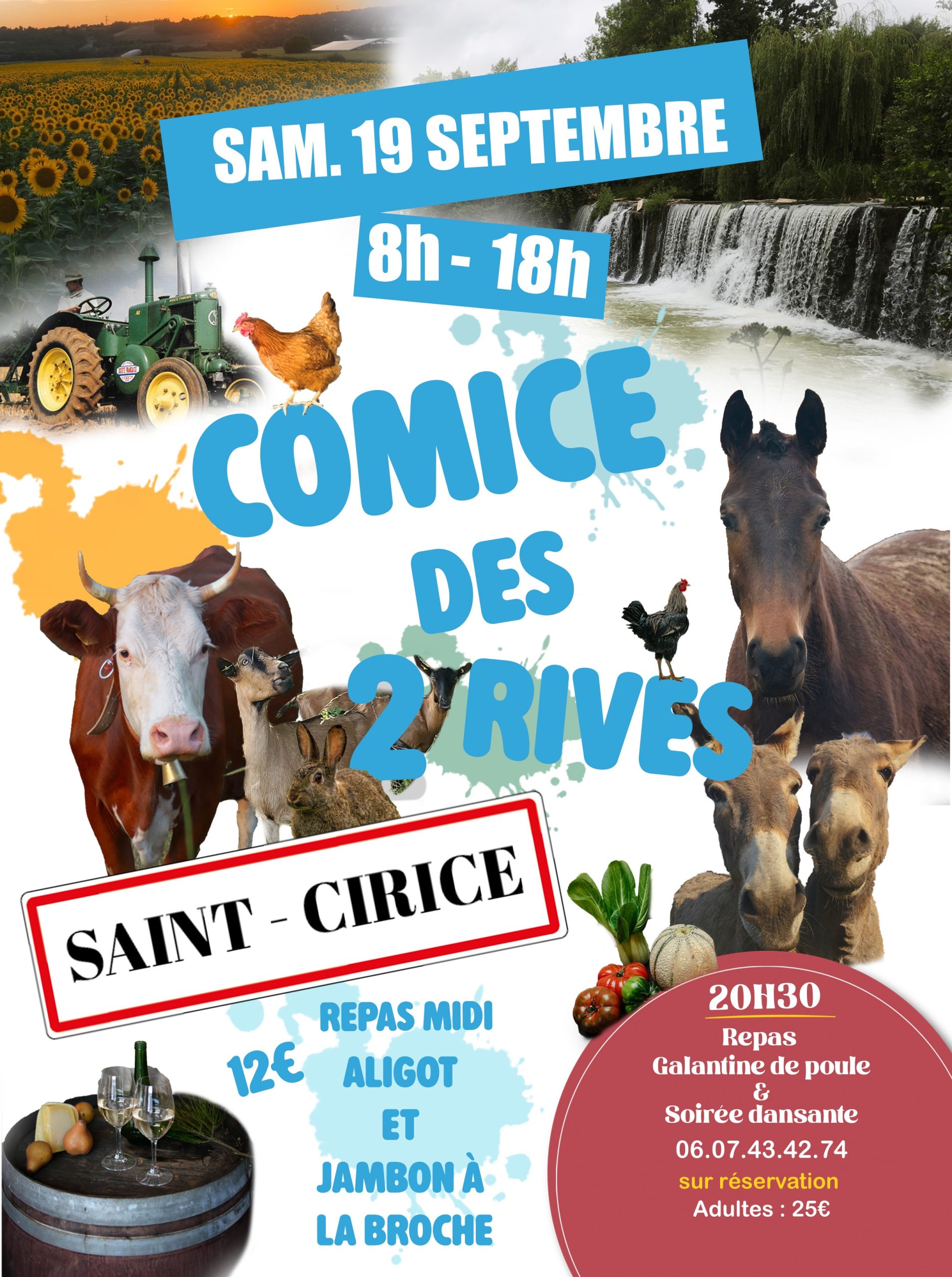 Affiche comice des 2 rives à Saint-Cirice